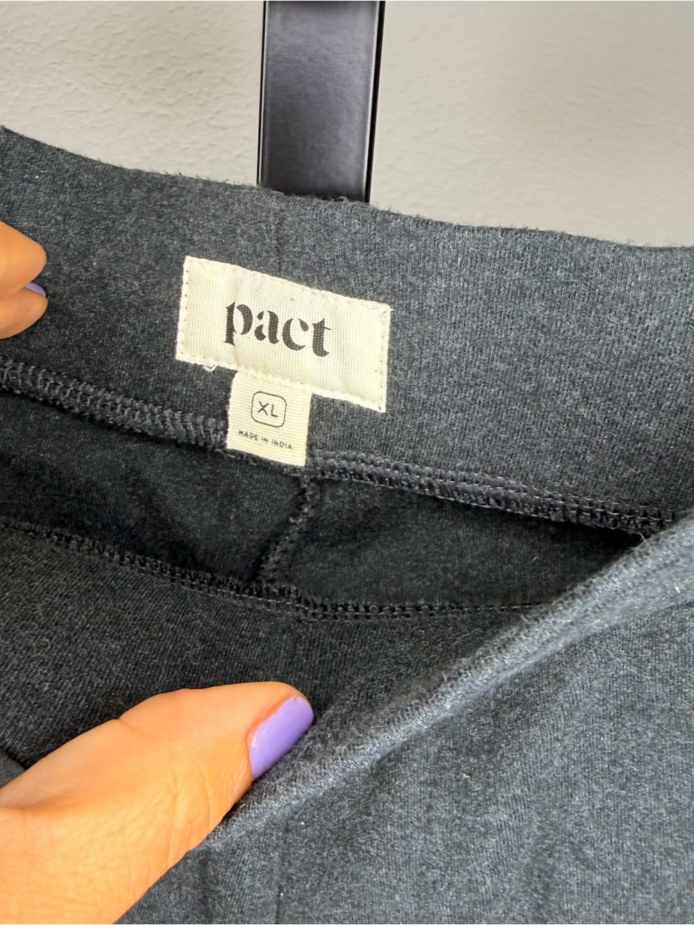 Pact Organic Cotton Airplane Tulip Hem Gray Pants Women’s Size XL - Picture 3 of 8